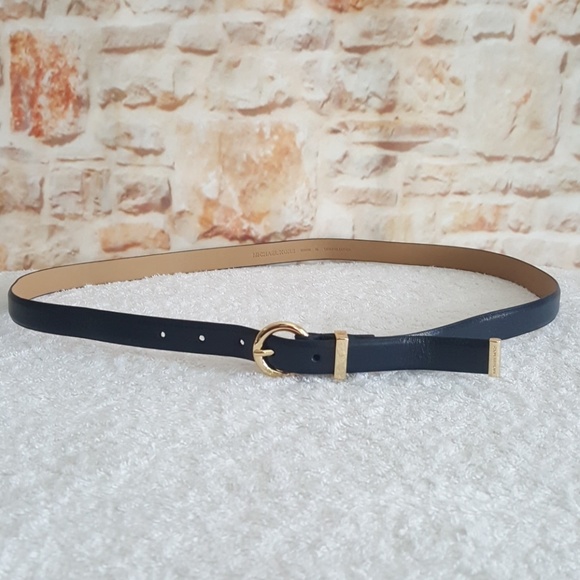 skinny navy belt